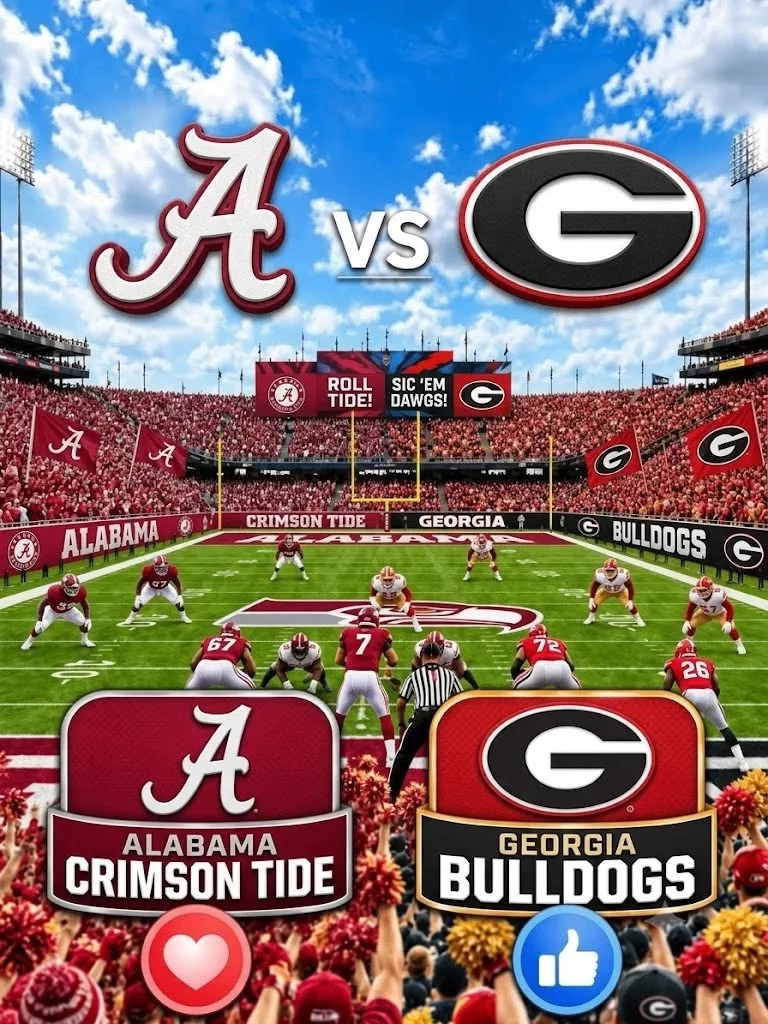 Cover Image for OFFICIAL BROADCAST UPDATE: Alabama Crimson Tide vs. Georgia Bulldogs Broadcast Schedule Confirmed