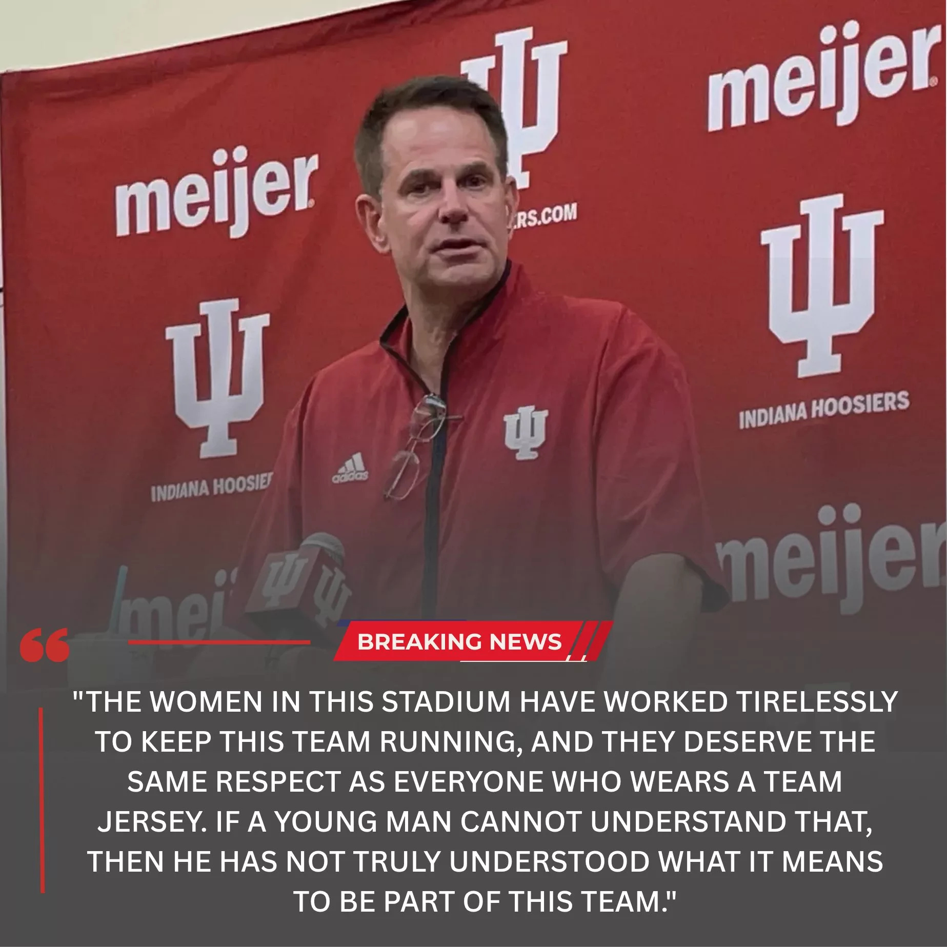 Cover Image for BREAKING: Indiana Hoosiers Release Rookie Following Unacceptable Incident at Memorial Stadium; Curt Cignetti Delivers Resolute Message on Culture