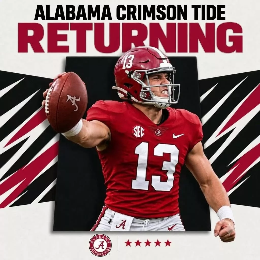 Cover Image for 💥 BOOOOM‼️ HE’S COMING HOME: The same former Alabama Crimson Tide football star who once electrified Bryant-Denny Stadium and thrilled the Crimson Tide faithful is now eyeing a sensational return to the ALABAMA CRIMSON TIDE — and the entire NCAA college football world is already on alert! 🏈🚨🔴⚪🔥