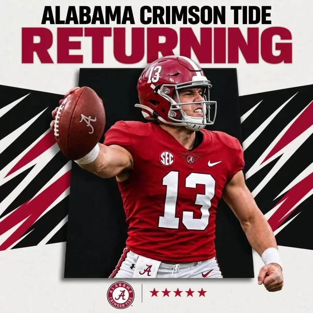 Cover Image for 💥 BOOOOM‼️ HE’S COMING HOME: The same former Alabama Crimson Tide football star who once electrified Bryant-Denny Stadium and thrilled the Crimson Tide faithful is now eyeing a sensational return to the ALABAMA CRIMSON TIDE — and the entire NCAA college football world is already on alert! 🏈🚨🔴⚪🔥
