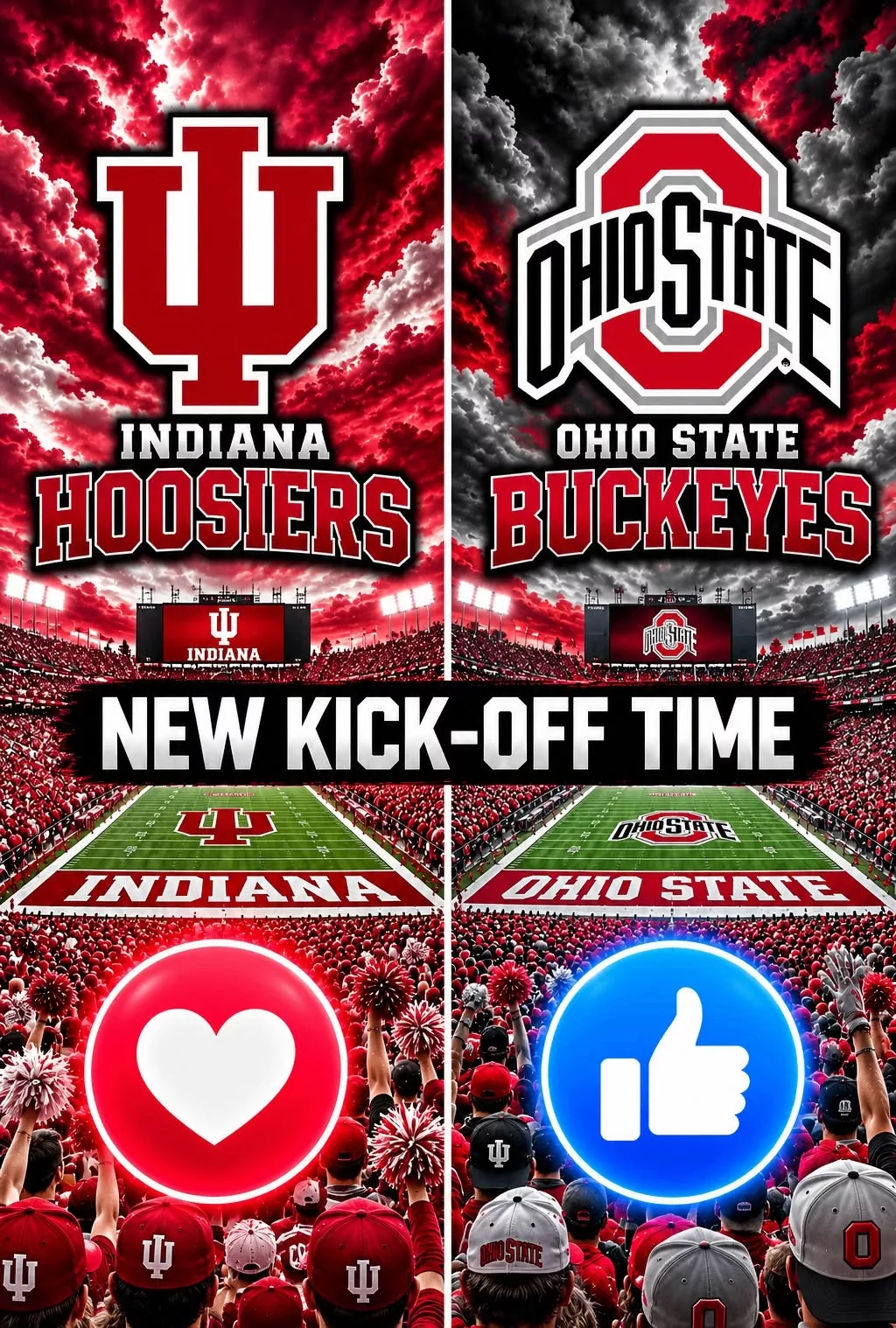 Cover Image for βCANCEL YOUR SATURDAY PLANS!β β The NCAA Just Dropped a Major Schedule Bomb: Indiana Hoosiers vs. Ohio State Buckeyes Set for a Must-See Big Ten Showdown