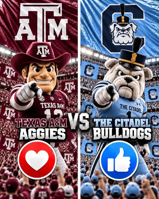 Cover Image for GAME DELAYED: NCAA Football Game of the Texas A&M Aggies vs. The Citadel Bulldogs Rescheduled — Important Information Below