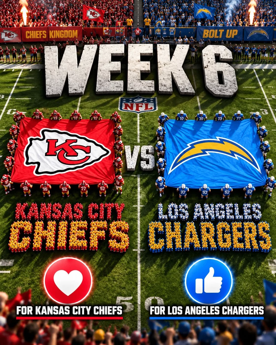Cover Image for TIME ALERT: KANSAS CITY CHIEFS VS LOS ANGELES CHARGERS IS COMING LIKE A STORM — AND THIS NFL WEEK 6 SHOWDOWN AT GEHA FIELD AT ARROWHEAD STADIUM IS ONE YOU ABSOLUTELY CAN’T AFFORD TO MISS.