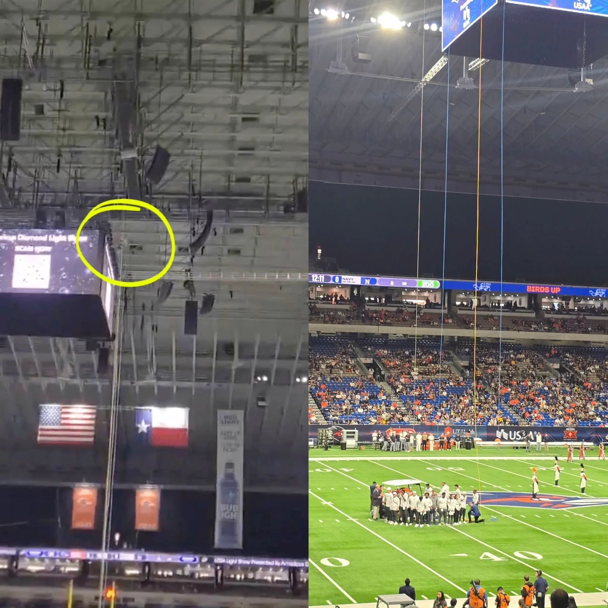 Cover Image for BREAKING: Air Force Service Member Tragically Dies After Horrific Fall From Alamodome Rafters Before USTA vs. Navy Football Game – RIP!