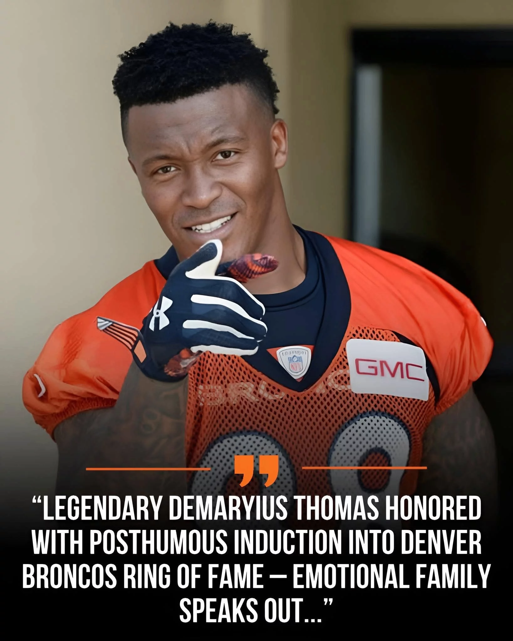 Cover Image for Breaking News: Legendary Demaryius Thomas Honored with Posthumous Induction into Denver Broncos Ring of Fame – Emotional Family Speaks Out…