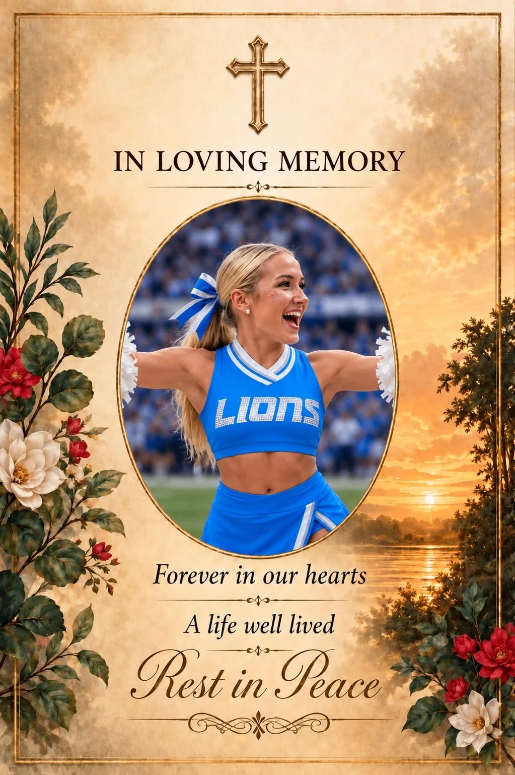 Cover Image for 💔 TRAGIC LOSS: A longtime Detroit Lions cheerleader who performed for Detroit Lions fans for many years has reportedly lost her life at age 27 following a heartbreaking family dispute, leaving behind a 3-year-old child.