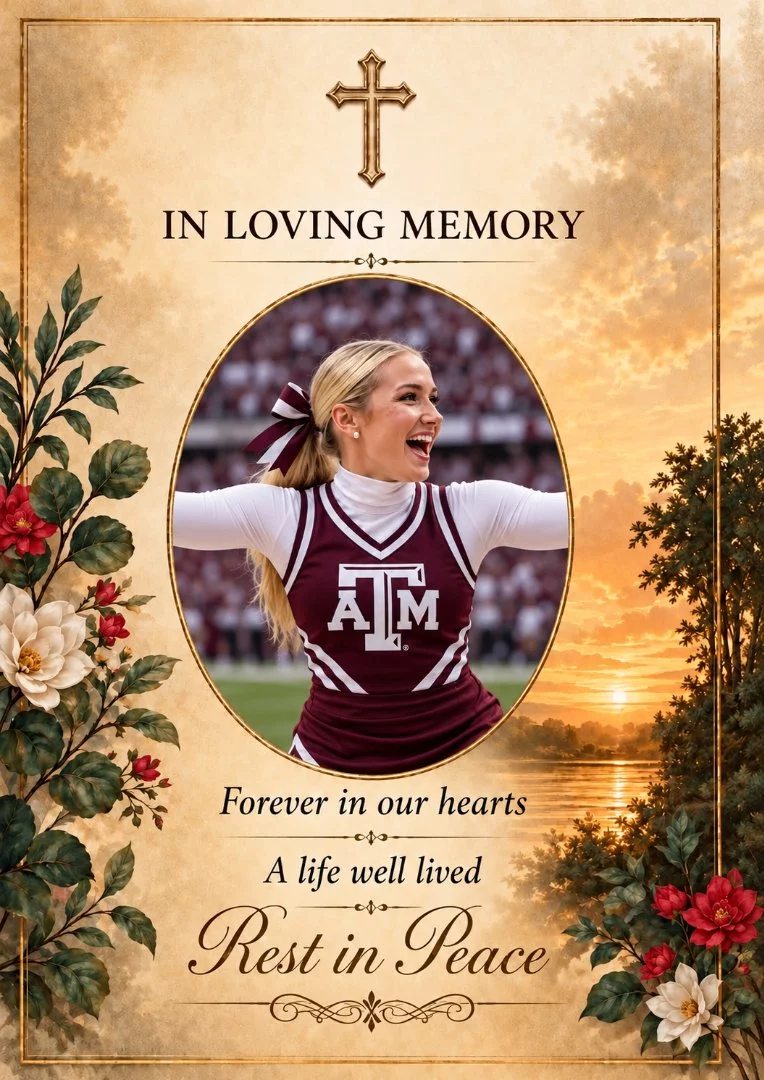 Cover Image for 💔 TRAGIC LOSS: A longtime Texas A&M Aggies cheerleader who served Texas A&M fans for many years has lost her life at age 27 after a heartbreaking family dispute, leaving behind a 3-year-old child.