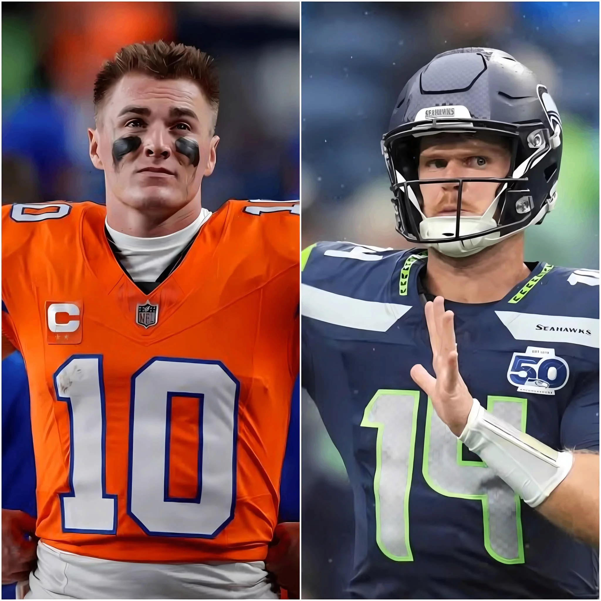 Cover Image for BREAKING: Denver Broncos quarterback Bo Nix has received a $5,000 fine following disrespectful remarks that were deemed damaging to the image of the sport after Denver’s 17–14 overtime victory over the Seattle Seahawks — a situation that came to light after Nix’s private comments were accidentally picked up by a sideline microphone near Seattle Seahawks quarterback Sam Darnold, prompting the incident to be reported shortly after the game.