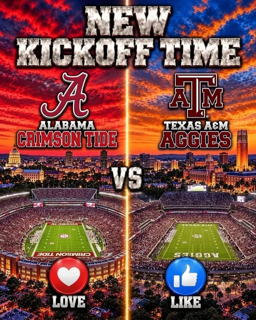 Cover Image for 🔥 “CANCEL YOUR SATURDAY PLANS!” — College Football Just Dropped a Major Schedule Bomb: Alabama Crimson Tide vs. Texas A&M Aggies Set for a Must-See SEC Showdown That Could Shake the Entire Season 🔥