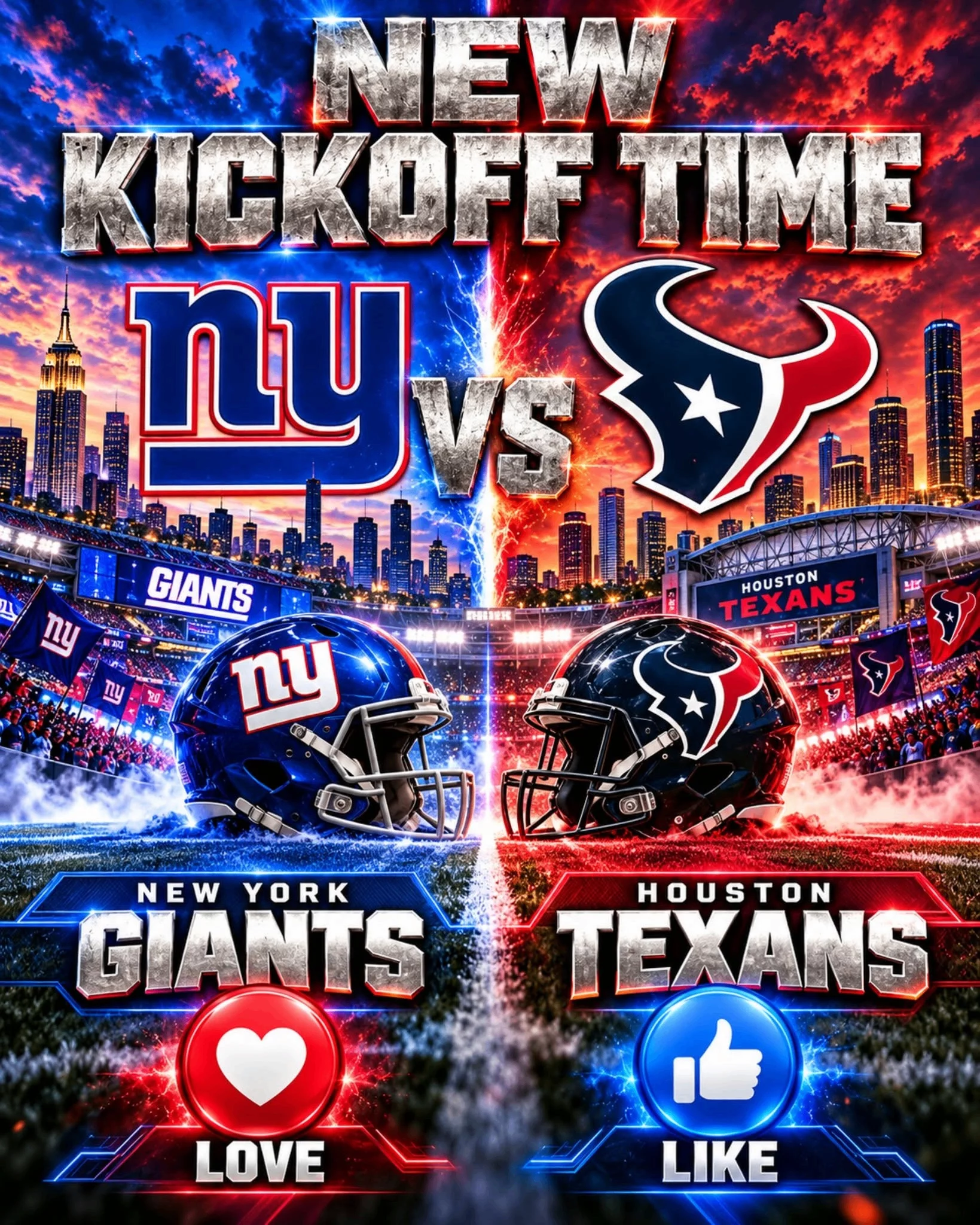 Cover Image for 🔥 “CANCEL YOUR SUNDAY PLANS!” — The NFL Just Dropped a Major Schedule Bomb: New York Giants vs. Houston Texans Set for a Must-See NFL Showdown That Could Shake the Entire Season 🔥
