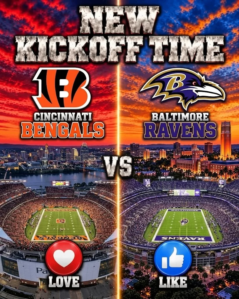 Cover Image for “CANCEL YOUR SUNDAY PLANS!” — The NFL Just Dropped a Major Schedule Bomb: Cincinnati Bengals vs. Baltimore Ravens Set for a Must-See AFC North Showdown That Could Shake the Entire Season
