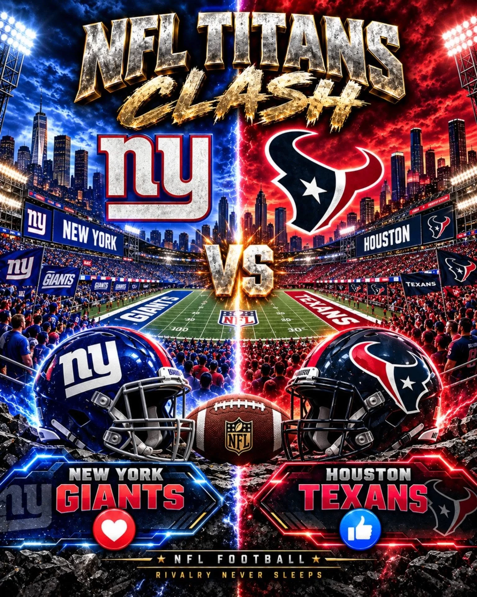 Cover Image for “CANCEL YOUR SUNDAY PLANS!” — The NFL Just Dropped a Major Schedule Bomb: New York Giants vs. Houston Texans Set for a Must-See NFL Showdown That Could Shake the Entire Season