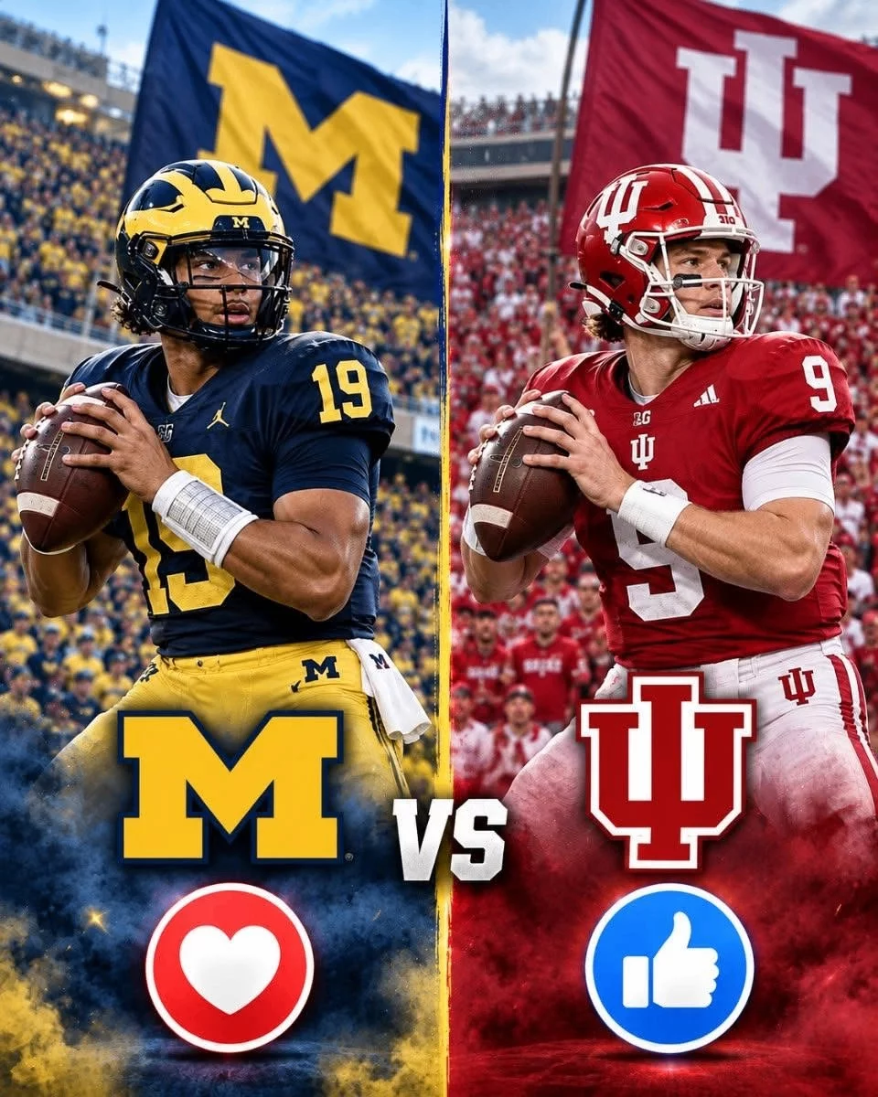 Cover Image for CONFIRMED: The broadcast schedule for the highly anticipated game between the Indiana Hoosiers and Michigan Wolverines has been officially announced, and fans of both teams should pay close attention.