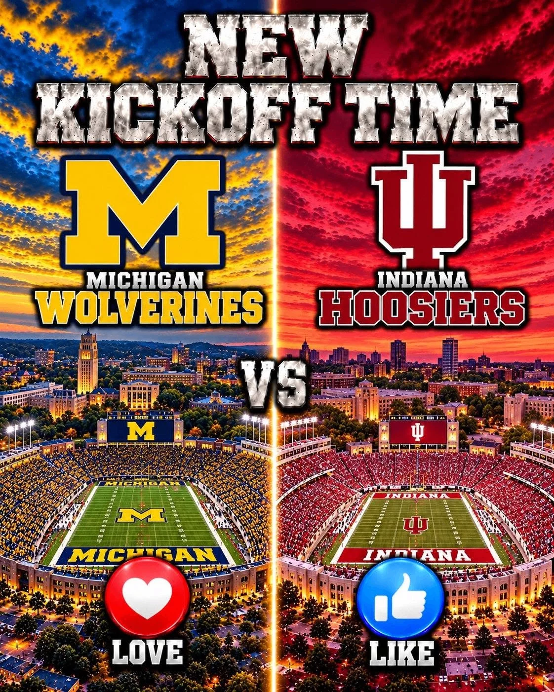 Cover Image for “CANCEL YOUR SATURDAY PLANS!” — College Football Just Dropped a Major Schedule Bomb: Michigan Wolverines vs. Indiana Hoosiers Set for a Must-See Saturday Showdown That Could Shake the Entire Season