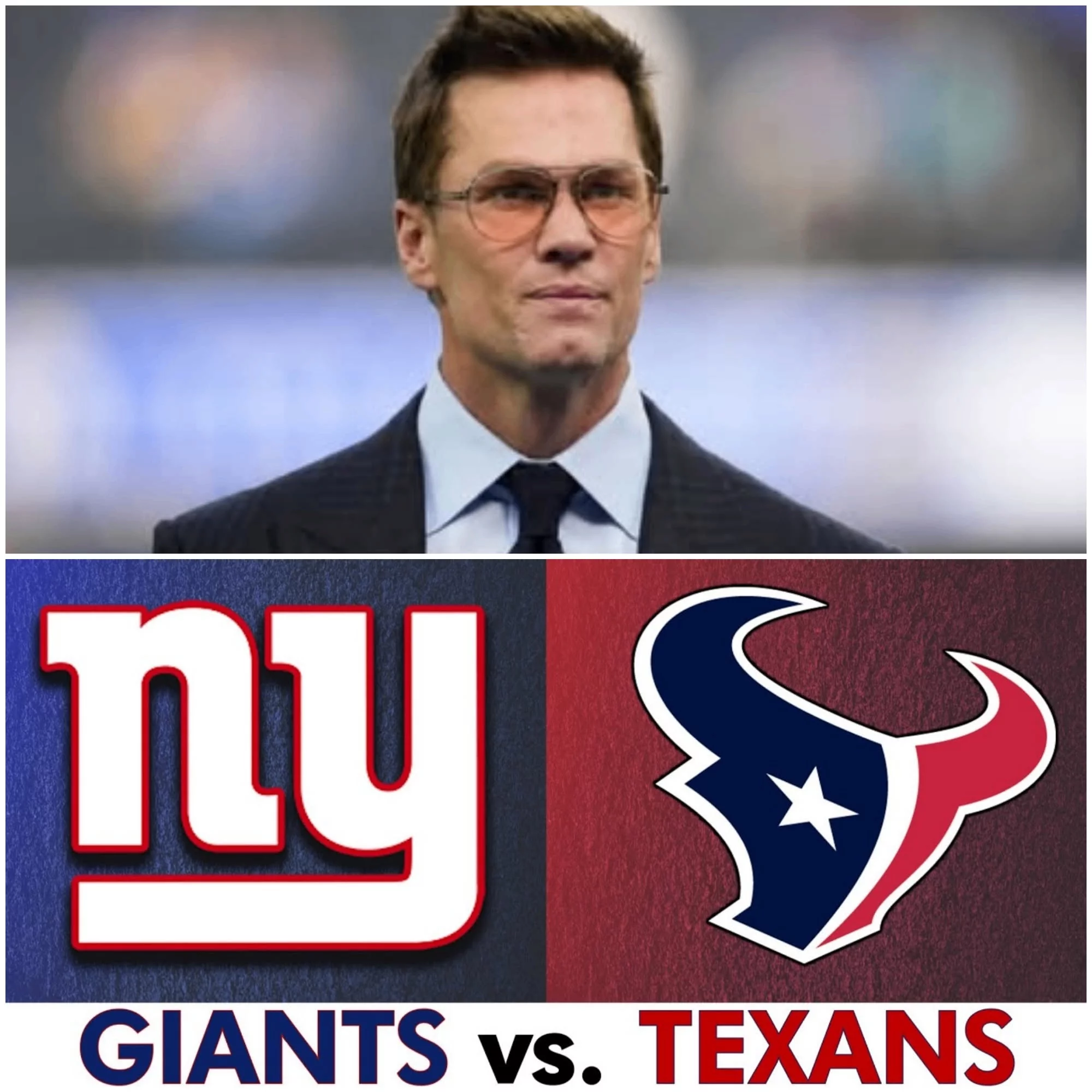 Cover Image for TOM BRADY MAKES HIS CALL: The NFL legend offers a bold breakdown of the New York Giants’ upcoming matchup against the Houston Texans and delivers his score prediction ahead of the pivotal interconference showdown.