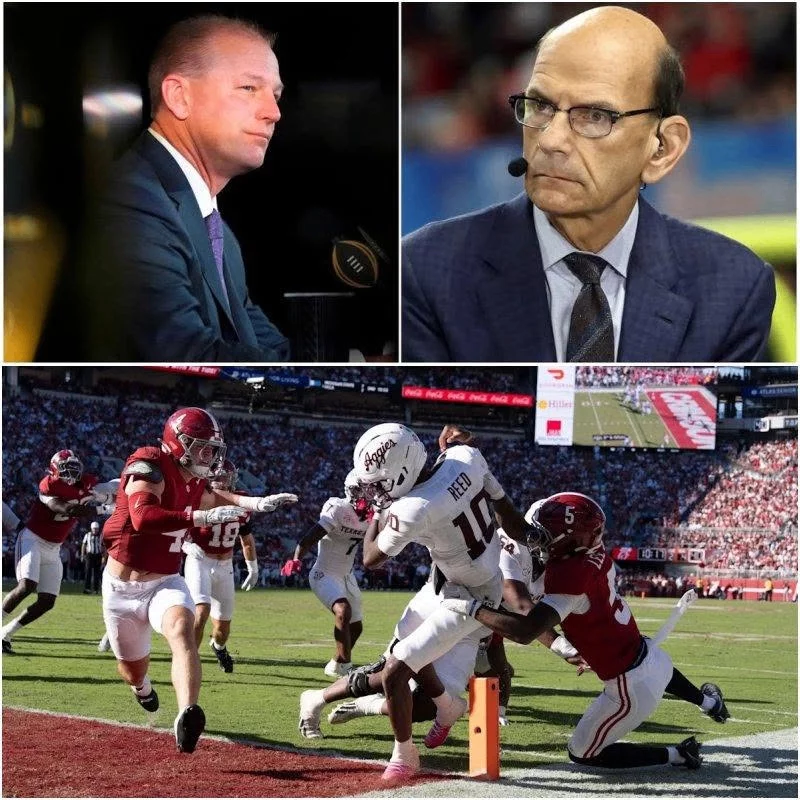Cover Image for After the Alabama Crimson Tide’s hard-fought 31–20 victory over the Texas A&M Aggies, the hardest “hit” of the afternoon didn’t come from the football field — it came from the broadcast booth.