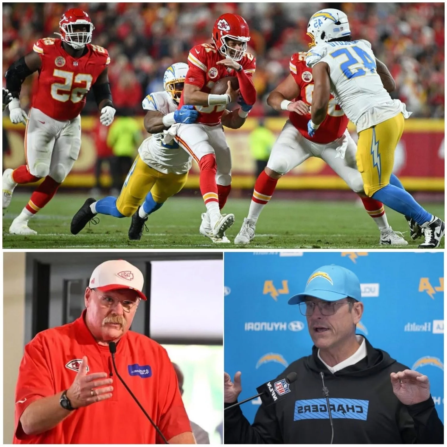 Cover Image for 🚨 After the KANSAS CITY CHIEFS’ dominant 22–6 victory over the LOS ANGELES CHARGERS, tensions were still boiling long after the final whistle.